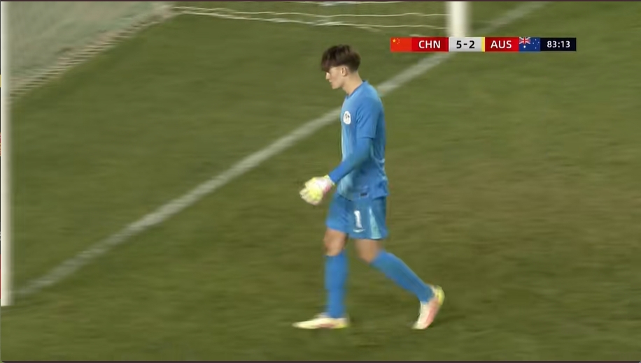 打崩袋鼠！谢晋小角度爆射破网，国少5-2领先澳大利亚U16