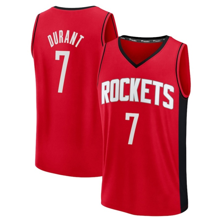 自7月7日以来Fanatics平台NBA球衣销量排行榜：杜兰特火箭7号第一